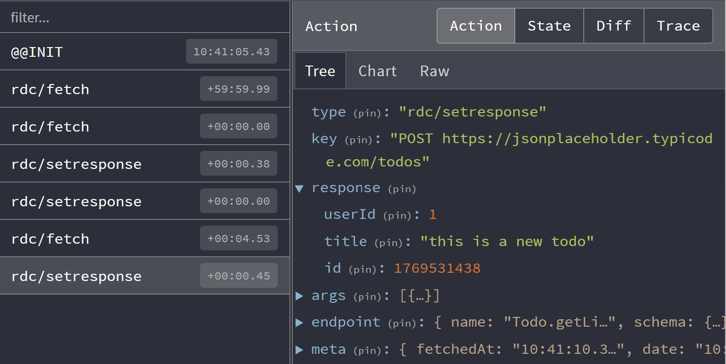 Reactive Data Client devtools browser-devtools